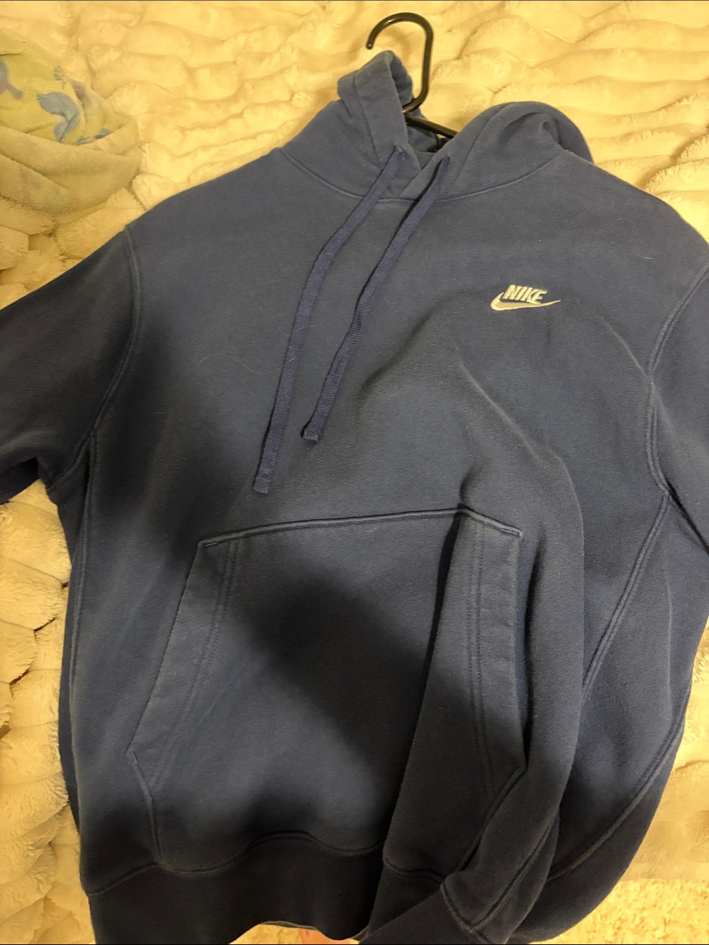 Nike Dark Blue Hoodie with Small White Logo